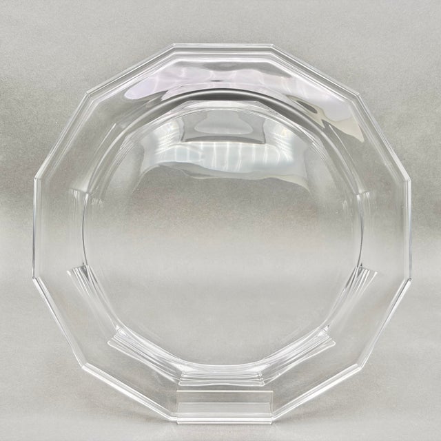 • Tiffany & Co. Windham crystal serving platter with a twelve-sided geometric shape and stepped rim. 2 available in stock....
