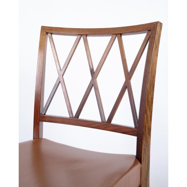 Vintage Dining Chairs in Rosewood by Ole Wanscher, 1950s, Set of 8 For Sale - Image 6 of 12