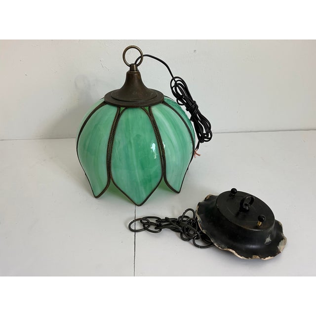 Mint Green Lotus Light, C1960 For Sale - Image 11 of 11