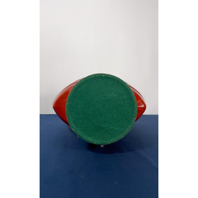 1980s Postmodern Sculptural Reverse Painted Glass Clamshell Shaped Table Lamp For Sale - Image 9 of 9