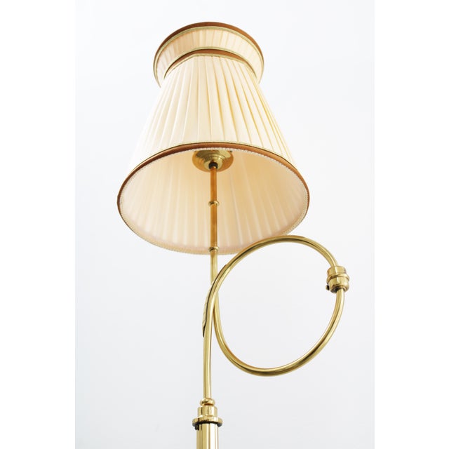 1960s Mid-Century Swedish Brass Floor Lamp in the style of Josef Frank, 1960s For Sale - Image 5 of 12