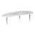 Italian Organic Form Carrara Marble Cocktail Table With Brass Legs For Sale