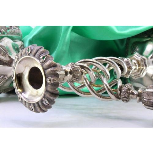 Candlesticks in Cut-Out Silver, Set of 2 For Sale - Image 4 of 8