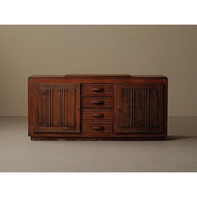 French Art Deco Oak Sideboard, 1940 For Sale - Image 4 of 18