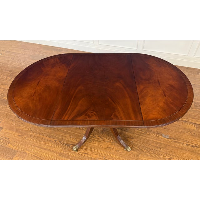 Traditional Mahogany Drop Leaf Breakfast/Dining/Game/Occasional Table by Leighton Hall - Showroom Sample For Sale - Image 15 of 16