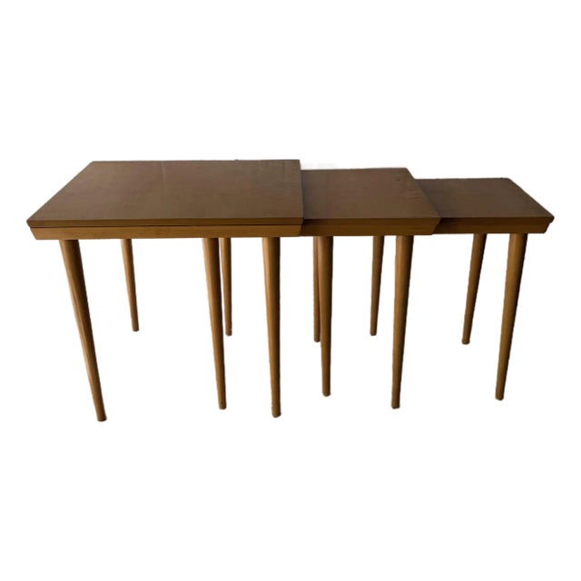 1960s Mid Century Modern Conant Ball Nesting Tables by Russell Wright - Set of 3 For Sale