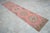 Textile 1970s Distressed Oushak Runner Rug Low Pile Faded Colors Pink Hallway Decor - 2'8″ X 12'7″ For Sale - Image 7 of 13