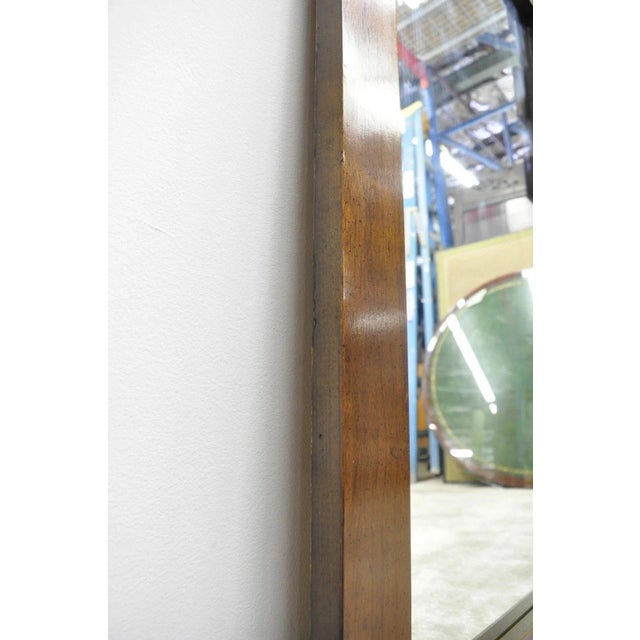 Wood 20thC Lane Mid Century Modern Brutalist Cubist Block Rectangular Wood Frame 52" Mirror For Sale - Image 7 of 12