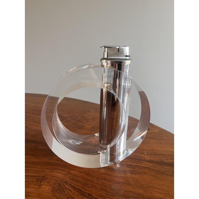 Antonio Felice Botta Table Lighter, 1970s, in Very Good conditions. Designed 1970 to 1979 This piece has an attribution...