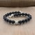 1990s David Yurman Estate Matte Onyx Carved Prayer Beads Bracelet 8.5" Silver For Sale - Image 12 of 12