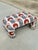 Vintage Waterfall Bench Reupholstered in Designer Fabric For Sale - Image 4 of 11