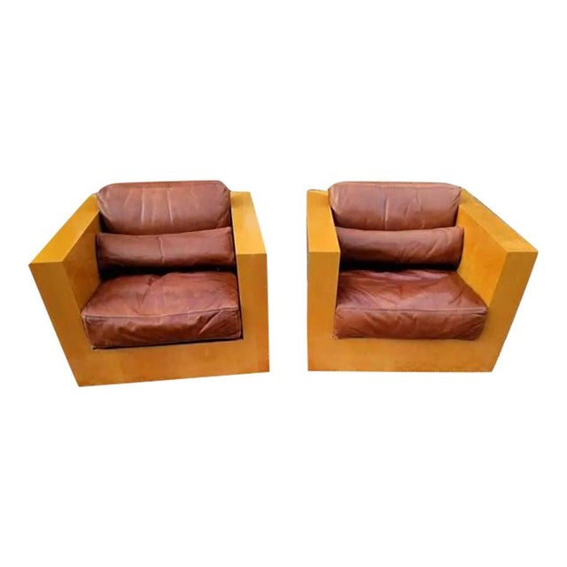 Wood 1990s Ralph Lauren Leather Rl2000 Metropolitan Chairs - Set of 2 For Sale - Image 7 of 7