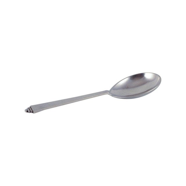 1940s Pyramid Serving Spoon in Sterling Silver from Georg Jensen, 1940s For Sale - Image 5 of 5