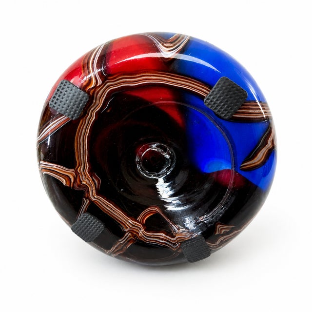 Large Postmodern Murano Glass Floor Vase, 1980s For Sale - Image 8 of 10