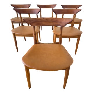 Elm Chairs by Arne Wahl Iversen, 1960s, Set of 6 For Sale