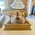 Mid 20th Century Hollywood Regency Leaded Cut Crystal and Brass Table Lamps - a Pair For Sale - Image 4 of 7
