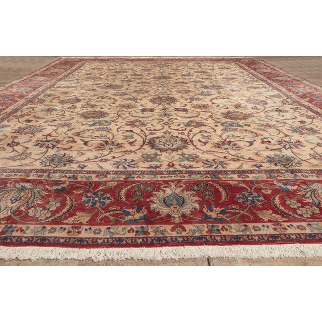 Vintage Persian Isfahan Rug, 13'00 X 19'00 For Sale - Image 9 of 10