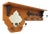 Dutch Art Deco Coat Rack with Beveled Mirror in Oak, 1930 For Sale