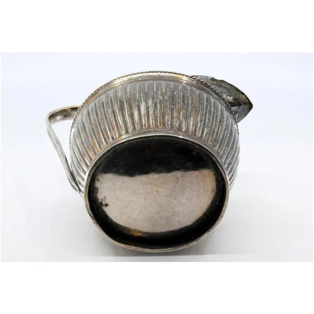 Fluted Silver Milk Jug For Sale - Image 10 of 11