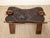 Early 20th Century Vintage Leather Saddle Stool With Tufted Seat and Sculptural Wood Frame as Found For Sale - Image 5 of 12