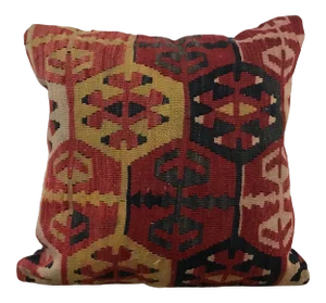 Turkish Handwoven Ethnic Design Kilim Pillow Cover