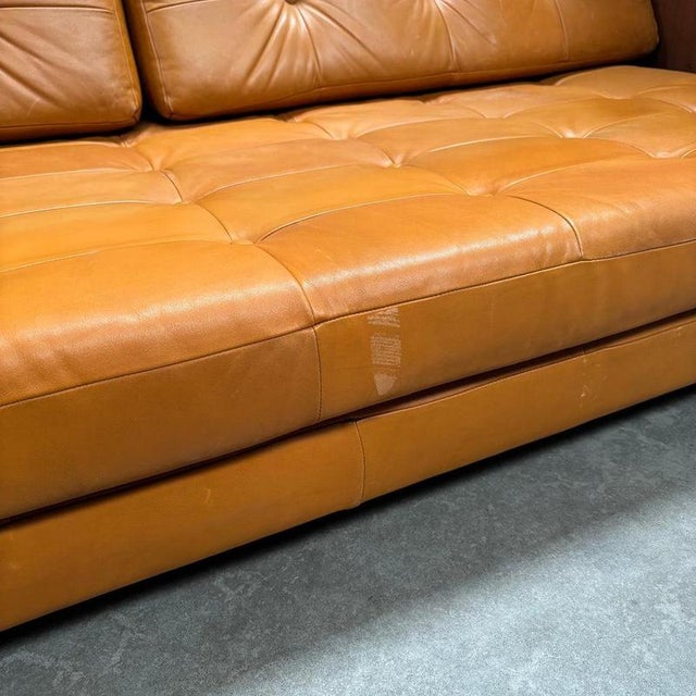 Vintage Cognac Leather Daybed, 1960s For Sale - Image 16 of 17