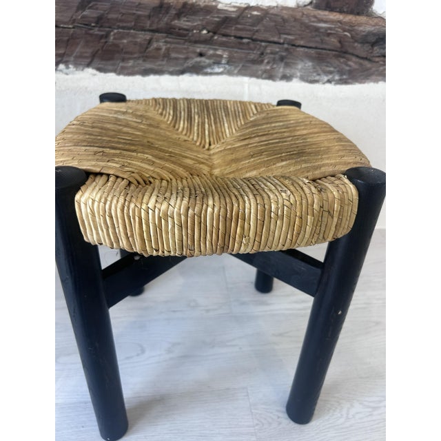 Vintage Black Meribel Stools by Charlotte Perriand, 1960, Set of 2 For Sale - Image 12 of 17