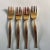 90's Present by Austria Vienna Gold Stainless Salad Forks S/4 For Sale - Image 4 of 4
