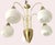 Brass and Opaline Glass 5-Light Chandelier from Honsel Leuchten, Germany, 1970s For Sale - Image 6 of 18