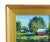 Red Cottages & Lush Landscape Oil Painting W/ Antiqued Gold Wood Frame For Sale In Los Angeles - Image 6 of 10
