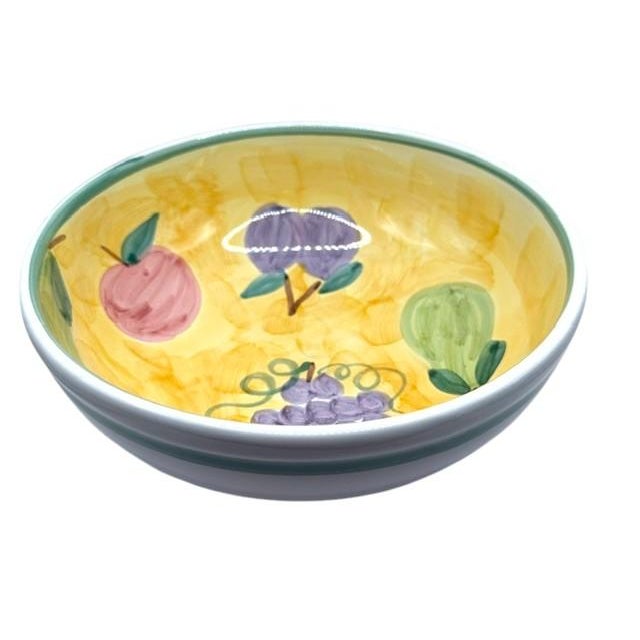 Large Italian Hand-Painted Ceramic Bowl From the “Frutta” Pattern by Caleca For Sale - Image 13 of 16