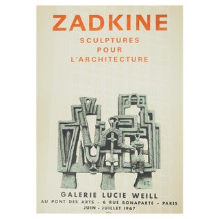 Ossip Zadkine, Construction, Lithograph Poster For Sale