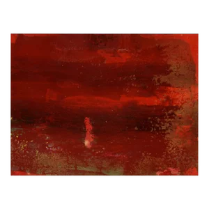 Contemporary Abstract Acrylic on Paper Painting "Night Pilgrim 25" by Yari Ostovany