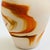 Large Vintage Nemadji Pottery Wedding Vase - Orange and Brown Matte Swirl Glaze For Sale - Image 10 of 12