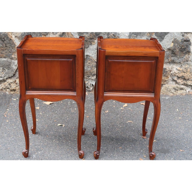 Pair of French Louis XV Style Side Tables Nightstands For Sale - Image 14 of 15