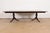 English Baker Furniture Style Georgian Banded Mahogany Double Pedestal Extension Dining Table, Newly Refinished For Sale - Image 3 of 13