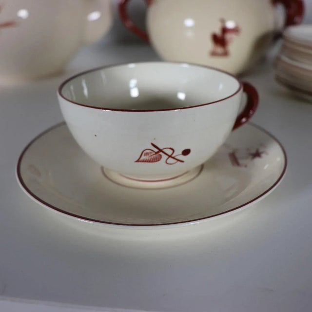 Tea Service by Richard Ginori for San Cristoforo, Milan, 1930s For Sale - Image 6 of 8