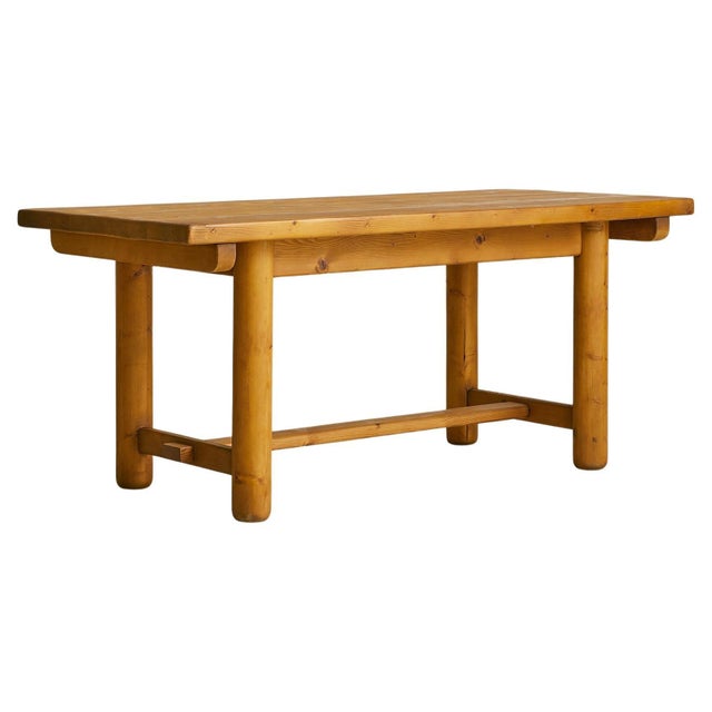 French Pine Dining Table in the Manner of Georges Robert, 1970s For Sale - Image 9 of 18