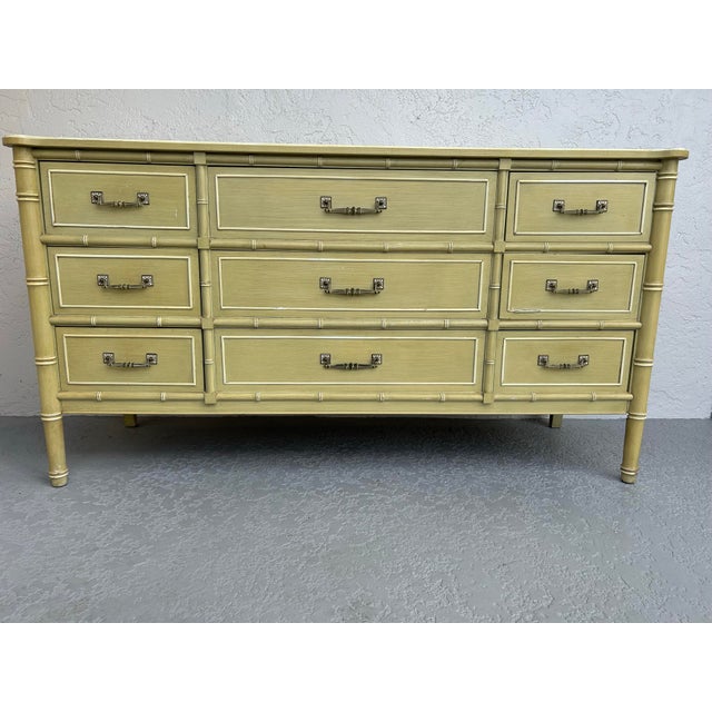 Original Henry Link Bali Hai 9 Draw Dresser . This iconic Faux Bamboo dresser is a classic beach costal feel to it all...