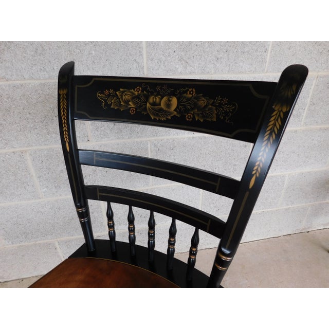 L Hitchcock Maple Stenciled Arrow Back Sheraton Chairs - Set of 4 For Sale - Image 12 of 14