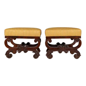Early 19th Century Pair of American Classical Footstools