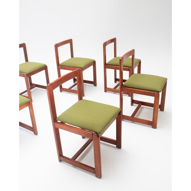 Green Mid-Century Chairs in the style of Corona, 1970s, Set of 6 For Sale - Image 8 of 10