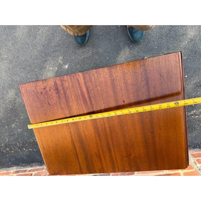 Antique American Classical Style Duncan Phyfe Carved Mahogany Drop Leaf Side Table, For Sale - Image 12 of 18