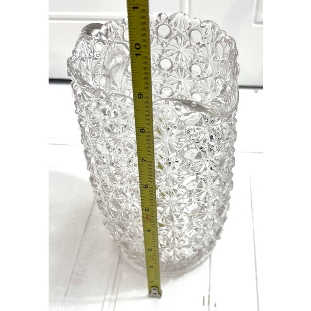 Large 9” Vintage Fenton Large Daisy & Button Water Pitcher For Sale - Image 9 of 10