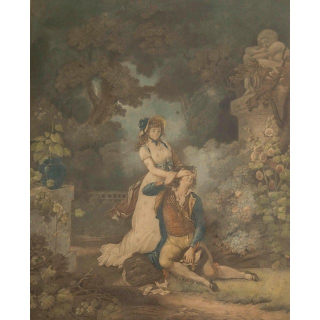 Schall P and Descourtis, 1800s, Watercolors, Set of 2 For Sale - Image 3 of 13