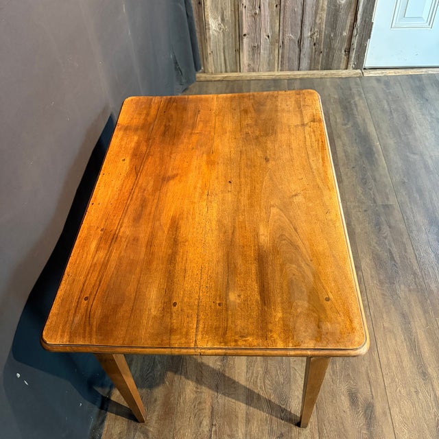 Antique French Neoclassical Fruitwood Side Table or Desk With Drawer For Sale In Portland, ME - Image 6 of 12