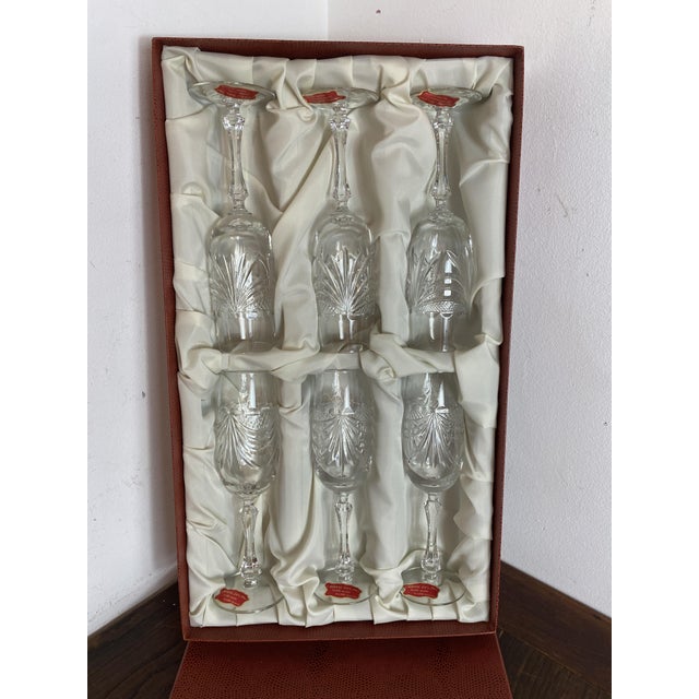 Champagne Flutes in Cut Crystal from Lorraine, 1960s, Set of 6 For Sale - Image 11 of 18