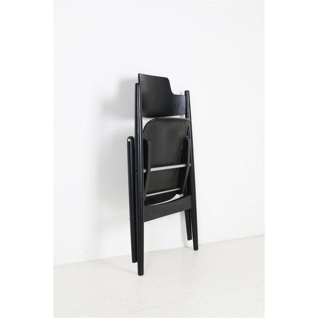 2000 - 2009 Black SE18 Folding Chair by Egon Eiermann for Wilde + Spieth, 1950s For Sale - Image 5 of 15