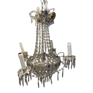 Antique Late 18th Century Swedish Crystal Chandelier