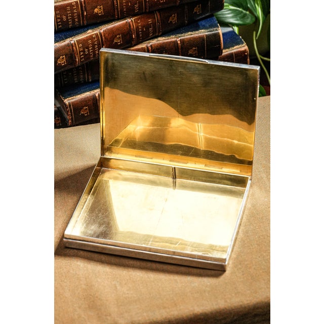Silver Elegant Cartier Vintage Heavy Large Sterling Silver Antique Trinket Jewelry Box Case For Sale - Image 8 of 15